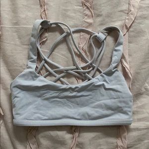 White Lululemon Free To Be Wild Sports Bra
